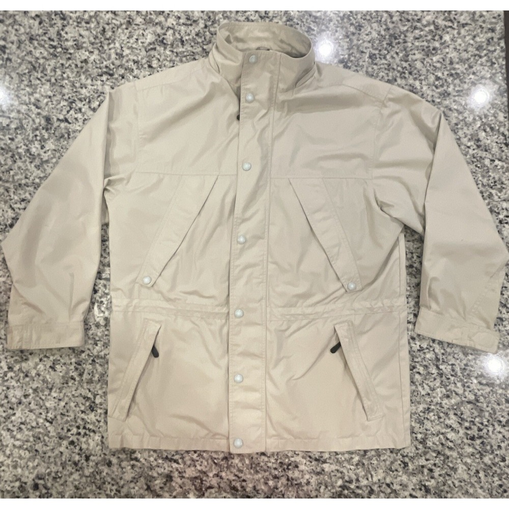 Eddie Bauer Men Wool Lined‎ Mountain Parka Jacket Chore Coat Large Beige #Shelv